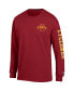 Men's Cardinal Iowa State Cyclones Team Stack Long Sleeve T-shirt