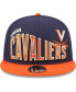 Фото #3 товара Men's Navy Virginia Cavaliers Two-Tone Vintage-Like Wave 9FIFTY Snapback Hat