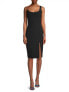 Фото #2 товара Платье чёрное одно плечо с разрезом по ноге Black Halo Spice размер 10
