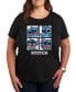 ფოტო #1 პროდუქტის Trendy Plus Size Stitch Graphic T-shirt