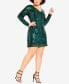 Фото #1 товара Plus Size Bright Lights Mini Dress