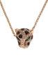 ფოტო #1 პროდუქტის EFFY® Diamond (1/6 ct. t.w.) and Emerald Accent Panther Pendant Necklace in 14k Rose Gold