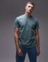 Topman regular essential t-shirt in washed green