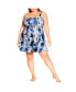 Фото #1 товара Plus Size Twist Print Swim Dress