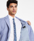 Фото #4 товара Men's Modern-Fit Light Blue Neat Suit Separate Jacket