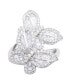 Кольцо Suzy Levian New York Double Butterfly Zirconia Серебристый, 8 - фото #1