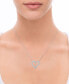 Фото #2 товара TruMiracle diamond Heart Pendant Necklace (1/2 ct. t.w.) in 10k White Gold