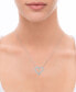 ფოტო #2 პროდუქტის Diamond Heart Pendant Necklace (1/2 ct. t.w.) in 10k White Gold