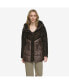 Women's Varna Velvet Mixed Quilted Puffer Jacket Within Attached Hood