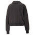 Фото #2 товара Puma Downtown Oversized Collared Sweatshirt Womens Black Casual Athletic Outerwe