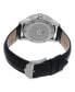 ფოტო #3 პროდუქტის Alexander Watch A911-01, Stainless Steel Case on Black Embossed Genuine Leather Strap