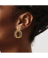ფოტო #2 პროდუქტის Stainless Steel Textured Yellow plated Circles Dangle Earrings