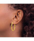 Stainless Steel Polished Yellow plated Hinged Hoop Earrings