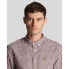 Стильная сине-белая рубашка Lyle & Scott Gingham на длинный рукав Бело-бордовый, L - фото #5