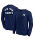 Фото #2 товара Men's and Women's Navy New York Yankees Super Soft Long Sleeve T-shirt