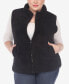 Фото #1 товара Plus Size Women's Zip Up Sherpa Vest Jacket