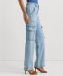 ფოტო #3 პროდუქტის Women's Straight Cargo Jeans