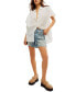 Фото #5 товара Women's Palmer High Rise Roll Cuff Cotton Denim Shorts