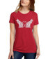 ფოტო #1 პროდუქტის Women's Premium Blend Word Art Cat Tail Heart T-Shirt