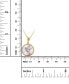 Enamel Hummingbird 18" Pendant Necklace in 14k Gold