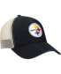 Men's Black Pittsburgh Steelers Flagship MVP Snapback Hat