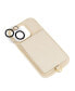 Women's Ivory Saffiano Leather iPhone 15 Case