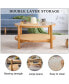 Modern double-layer solid wood tea table