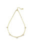 ფოტო #1 პროდუქტის Dangling Cubic Zirconia Paperclip Chain Link Necklace