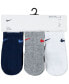 Фото #3 товара Носки для малышей Nike Verbiage Gripper, Упаковка из 3 шт.