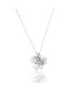 Фото #2 товара Suzy Levian New York suzy Levian Sterling Silver Cubic Zirconia Multi Flower Cluster Pendant Necklace
