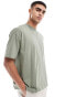 Фото #2 товара ASOS DESIGN oversized t-shirt with back spine print in green