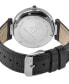 ფოტო #3 პროდუქტის Women's Piemonte Swiss Quartz Diamond Accents Black Italian Leather Strap Watch 36mm