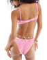 Фото #2 товара Mango textured bikini top in light and mid pink