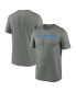 ფოტო #1 პროდუქტის Men's Heather Gray Los Angeles Chargers Sideline Legend Performance T-shirt