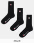 Фото #1 товара Champion crew socks in black 3 pack