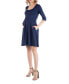 Fit and Flare Scoop Neck Maternity Dress