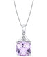 Pink Amethyst (6-1/10 ct. t.w.) & Diamond Accent 18" Pendant Necklace in Sterling Silver