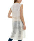 ფოტო #2 პროდუქტის Juniors' Open-Knit Pointelle Duster Sweater Vest