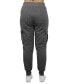 Фото #2 товара Women's Heavyweight Loose Fit Fleece-Lined Cargo Jogger Pants