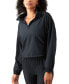 Фото #1 товара Women's Quarter-Zip Woven Long-Sleeve Top