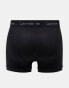 Calvin Klein cotton stretch trunks 3 pack in black with coloured logo