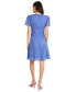 Фото #2 товара Women's Lace Puff-Sleeve A-Line Dress