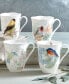 Butterfly Meadow Assorted Bird Flutter Mugs, Set of 4