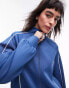 Фото #2 товара Topshop co ord sporty pictot zip thru jacket in mid blue