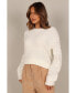 Women's Katrina Textured Sleeve Crewneck Knit Sweater