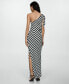 ფოტო #3 პროდუქტის Women's Asymmetrical Striped Dress