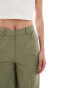 Фото #4 товара ASOS DESIGN Tall relaxed dad trouser with 5 pocket detail in khaki