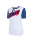 Women's White Chicago Cubs Colorblock T-shirt