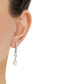 ფოტო #2 პროდუქტის Cultured Freshwater Pearl (9 x 7mm) & Cubic Zirconia Drop Earrings in Sterling Silver, Created for Macy's