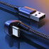 Фото #7 товара Kabel przewód kątowy USB - USB-C dla graczy QC AFC FCP 1m - szary
